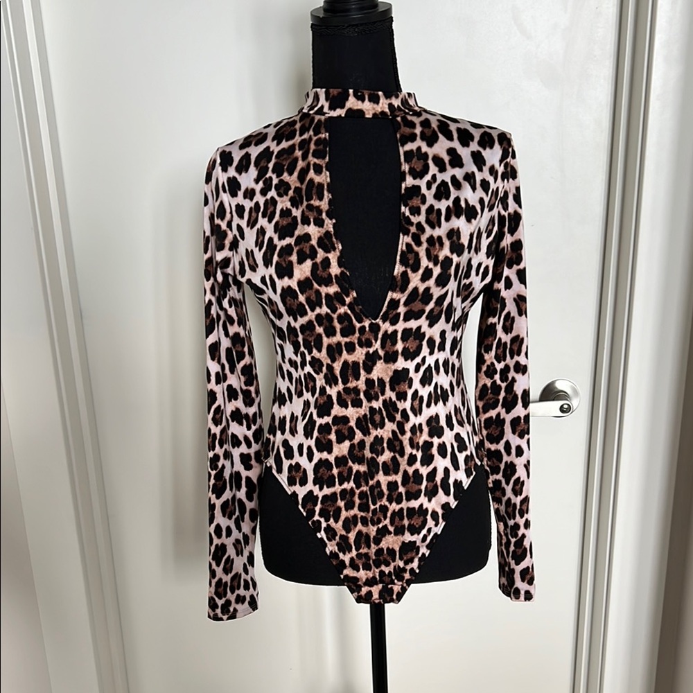 Leopard Print Long Sleeve Women's body suit